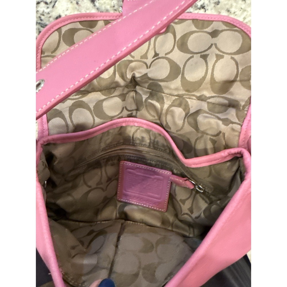 Coach Vintage SMALL 9247 Pink Soho Y2K Leather Shoulder Bag - Picture 14 of 16